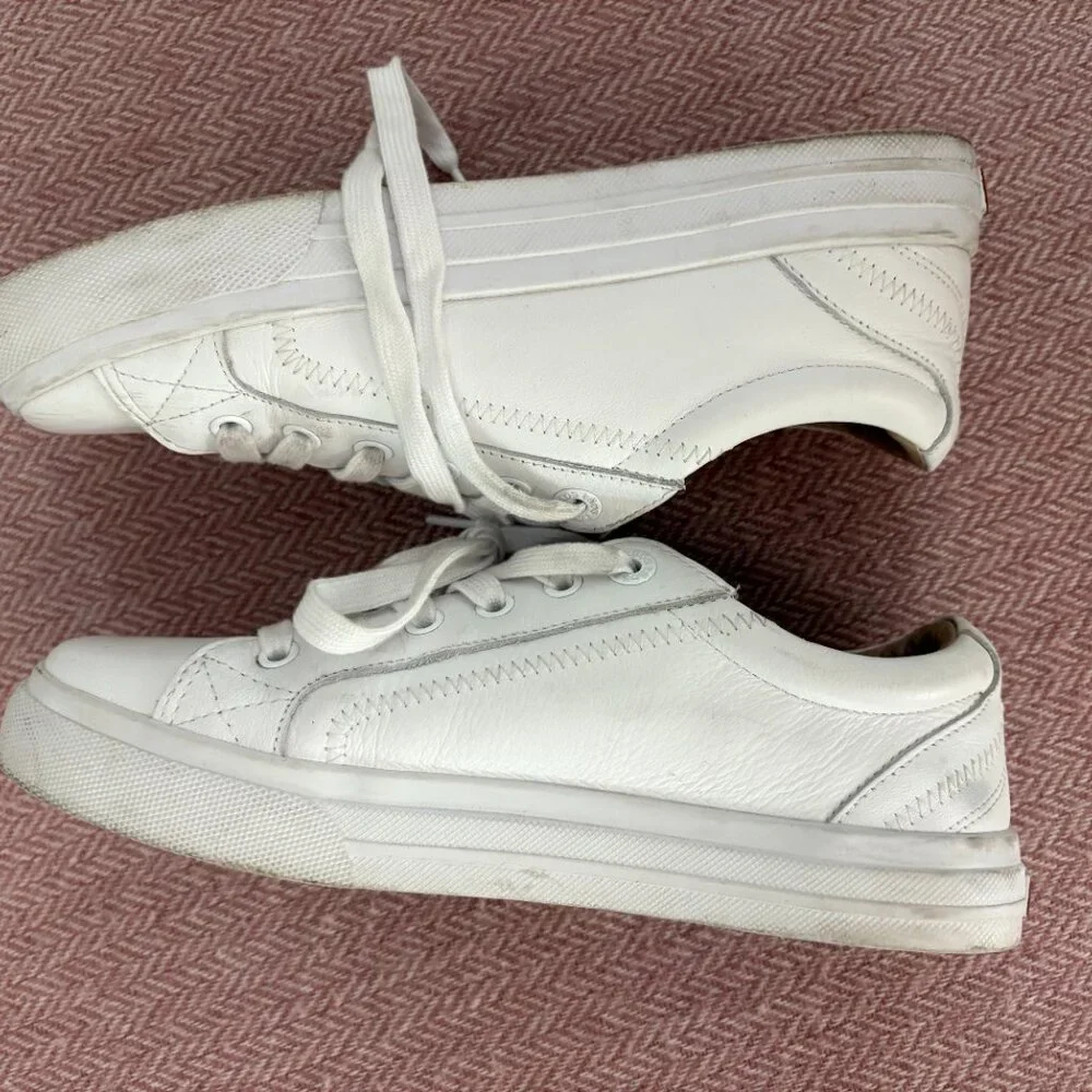 Taos Plim Soul Lux White Leather Sneaker Size 7.5 - Picture 4 of 4